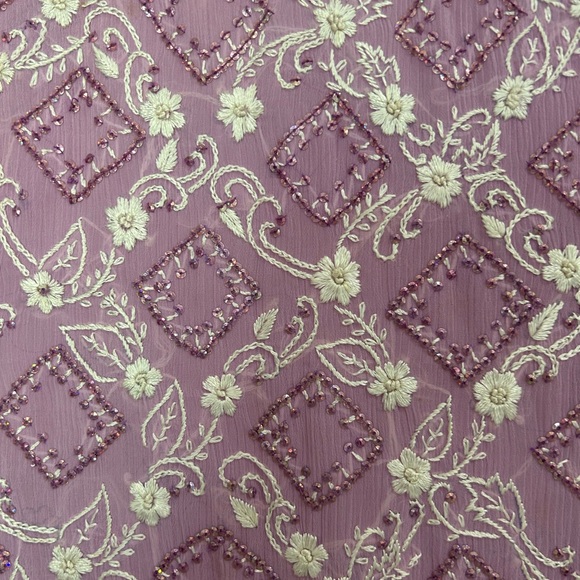 Purple and White Patterned Dress - Picture 2 of 11